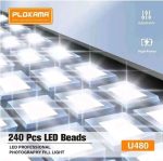 Plokama 20 W LED Photography Fill Light U480 – Rechargeable 5 000 mAh Beads, 2700-5700 K Stepless Dimming, 270° Articulating, Portable Studio Light – - Image 5