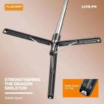 Plokama Live P9 Selfie Stick Tripod + LED Light & Bluetooth Remote – 170 cm Extendable Vlogging Stick, Foldable & Compact – - Image 3