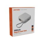 Porodo 10000mAh MagSafe Power Bank with Built-in Type-C & Lightning Cables, 20W PD, 15W Wireless Charging, - Image 4