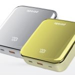 Porodo 20000mAh Mirror Power Bank with Built-in Type-C & Lightning Cables, 20W PD Fast Charging, Digital Display,