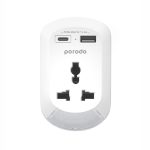 Porodo 3-in-1 Universal Adapter Socket with USB-A & USB-C Ports, Nightlight Feature, 2500W Power – PD-MSACUK - Image 2