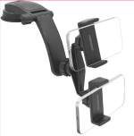 Porodo 360° Rotatable Car Two Phone Holder PDNB420THBK – Dual Phone Mount for Car Dashboard & Windscreen (Price In Oman) - Image 4