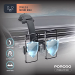 Porodo 360° Rotatable Car Two Phone Holder PDNB420THBK – Dual Phone Mount for Car Dashboard & Windscreen (Price In Oman) - Image 6