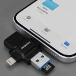 Porodo 4-in-1 USB 3.0 OTG Card Reader ETK-09 – Lightning & Type-C + USB 3.0, Micro-SD Support, Plug-and-Play – - Image 2