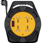 Porodo 4-Port Universal AC Socket Extension Reel with 10M Cable – Heavy-Duty Power Strip (PD-4ACE10M)