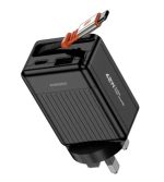 Porodo 75 cm Retractable Type‑C Super Quick Charger FWCH054 – 42 W GaN USB‑C + USB‑A Fast Charger (Price In Oman)