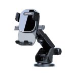 Porodo Auto-Clamp Extension Dashboard & Windshield Mount (PD-AVACRM-BK) – Universal Design, 360° Rotation, One-Hand Operation,
