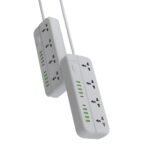 Porodo Blue 4-Socket Power Strip with 8 USB-A & 2 USB-C Ports (PB-4ACPS2C8A-WH) – 2000W, 3m Cable, Universal Compatibility, - Image 2