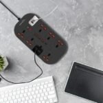 Porodo Blue 8AC Universal Power Strip FWCH035 – 3000W, 3m Cable, USB-C & USB-A Ports, - Image 3