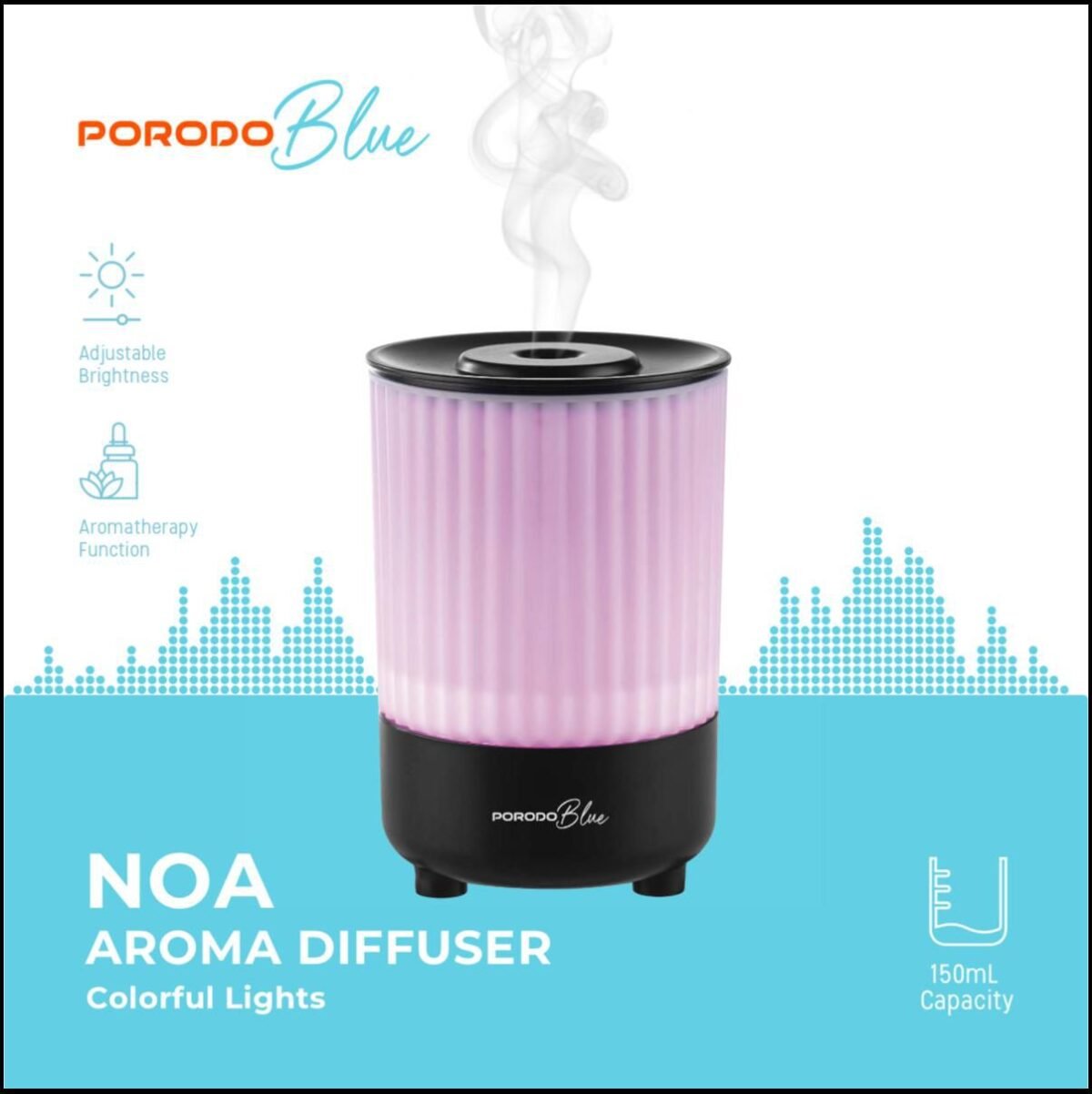 Porodo Blue NOA Aroma Diffuser in Oman – Relaxing Mist & Elegant Home Fragrance - Image 3
