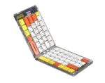 Porodo Crystal Folding Shell Wireless Keyboard PD-ETK03 – Foldable, Bluetooth, 65 Keys with Arabic Layout, Scissor Switches, Type-C Charging, Leather Backcase,