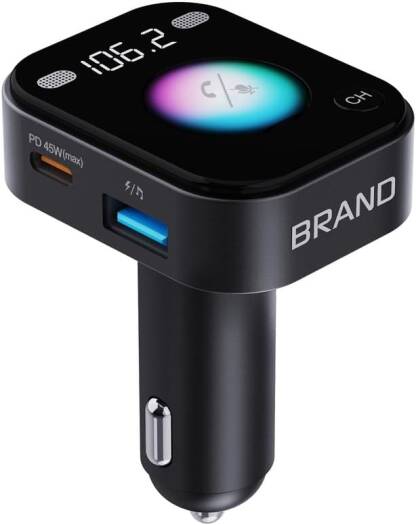 porodo-dual-microphone-fm-transmitter-charger-pd-45-w-btfmtv.jpg Porodo Dual-Microphone FM Transmitter & Charger PD 45 W (BTFMTVC) – Bluetooth 5.4, USB‑C PD & Mood Light – - Image 1