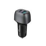 Porodo Dual Port PD Car Charger 38W with Braided Type-C to Lightning Cable – PDDC26BK