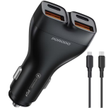 Porodo Dual Power 102 W Car Charger with USB-C to USB-C Cable PDFWCH085 – Dual-Port PD Fast Charging for Cars- Price in Oman