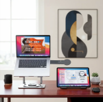 Porodo Foldable 360° Dual-Use Laptop Stand in Oman - Image 3