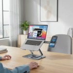 Porodo Foldable 360° Dual-Use Laptop Stand in Oman - Image 4