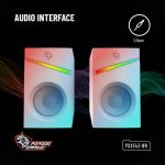 Porodo Gaming Stereo Speaker with Volume Knob Control and RGB Lighting – PDX543 - Image 4