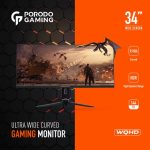 Porodo Gaming UltraWide 34″ Curved Monitor (PDX524-BK) – 3440x1440 WQHD, 144Hz, HDR, VA Panel - Price in Oman - Image 3