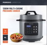 Porodo Lifestyle 1300 W Multi‑Cuisine Electric Pressure Cooker LFST070 – 6 L, 12 Presets & LED Display – - Image 2