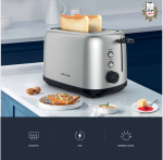 Porodo Lifestyle 2-Slice Toaster with Defrost Function 750W (PD-LSTST-BK) – - Image 3