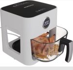 Porodo Lifestyle 5 L Glass Pot Air Fryer PD‑LFGPAF5L‑WH – 1000 W Touch Panel with 7 Presets & Timer (Price In Oman) - Image 2