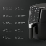 Porodo Lifestyle Advanced Air Fryer PD-LSARFR-BK – 4.5L Capacity, 1500W Power, Digital Touchscreen – - Image 5