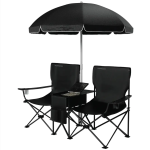 Porodo Lifestyle Campshade Dual Camping Chair with Removable Umbrella & Cup Holder
