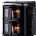 Porodo Lifestyle Double Stack Air Fryer – 11L Capacity, 2800W Power, 12 Presets, Touch Panel,