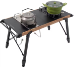 Porodo Lifestyle Dual-Burner Camping Table – 304 Stainless Steel Butane Cooking Set (Model PDLFST219BK) - Image 2