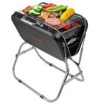 Porodo Lifestyle Foldable BBQ Grill – 17-Inch Grilling Area, Portable Charcoal Grill, Quick Setup,