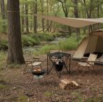 Porodo Lifestyle Outdoor Companion Foldable Camping Table – PDRS2355BK, Portable 56×56 cm Picnic Table with Cooler & Cup Holders | - Image 4