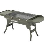 Porodo Lifestyle Portable Folding Seated BBQ Grill — Compact Charcoal & Folding Legs for Camping, Beach & Backyard —