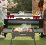 Porodo Lifestyle Portable Folding Seated BBQ Grill — Compact Charcoal & Folding Legs for Camping, Beach & Backyard — - Image 8