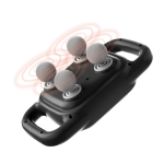 Porodo Lifestyle Quad Comfort Massager PD‑4HMSG – 4‑Head Cordless Muscle Massager, 4‑Speed, Digital Display –