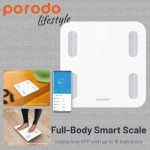 Porodo Lifestyle Smart Body Scale PD-BF1321BT-WH – Bluetooth Digital Weight & Body Composition Analyzer - Image 4