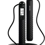 Porodo Lifestyle Smart Skipping Rope – PD-SMVJP-BK, Bluetooth Connectivity, Digital Display, Voice Broadcast, 3M Adjustable Length,