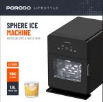 Porodo Lifestyle Sphere Ice Machine PD‑LFST091‑BK – 4 Sphere Ice/Cycle, 10 kg/Day, Self‑Clean, 250 W – - Image 2