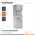 Porodo Lifestyle Water Dispenser & Ice Maker – Hot-Cold Floor Dispenser with 1.1 kg Ice Storage, 220–240 V (Silver) - Image 3