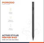 Porodo Magnetic Active Stylus Pen PD‑ETK13 for iPad – 12 h Battery, Type‑C & Magnetic Charging, Battery Display – - Image 2
