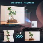 Porodo Mini Projector PD-P720PJR – Wireless Mirroring, LED Lamp, 2000 Lumens, Best Price In Muscat Oman - Image 3