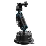 Porodo PD-2N1MCSB-BK 2-in-1 Phone & Camera Mount – 360° Swivel, Double-Layer Suction Base, Reusable Design - Image 2
