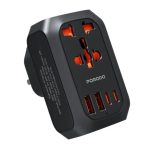 Porodo PD-FWCH044UK 20W Universal AC Adapter with 2 USB-C & 2 USB-A Ports – UK Plug, Multi-Device Fast Charger,