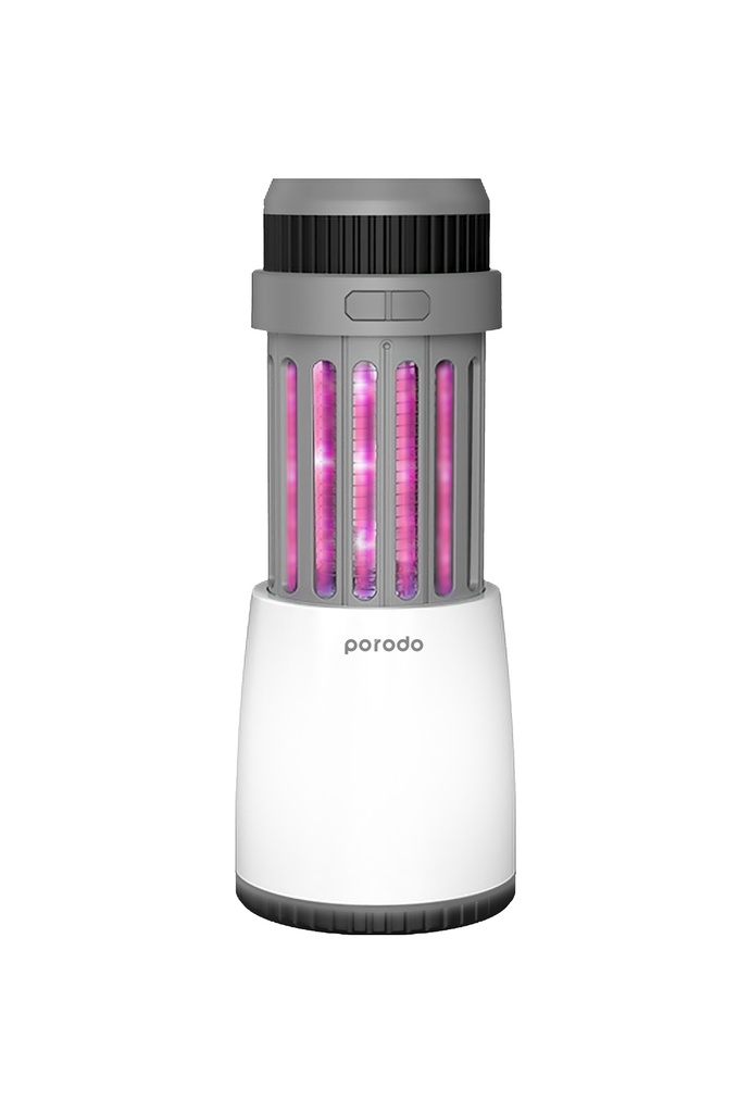 porodo-pd-ls5wlmz-portable-lamp-mosquito-zapper-rechargeable.jpg Porodo PD-LS5WLMZ Portable Lamp Mosquito Zapper — Rechargeable 5W, 1800mAh, USB-C - Image 1