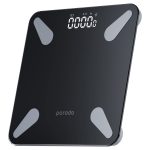 Porodo PD‑LSBSC‑BK – Bluetooth Smart Body Scale (180 kg, 18‑Metric Analysis, 8‑User Profiles)