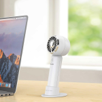 Porodo PD‑LSMPTF – Portable Handheld Turbo Cooling Fan with Base, 2000 mAh Battery, 3 Speeds - Image 3