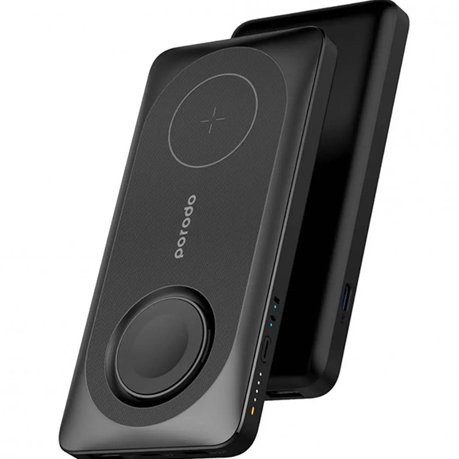 porodo-pdpbfch021bk-10-000-mah-magsafe-power-bank-with-20-w-.jpg Porodo PD‑PBFCH021‑BK – 10 000 mAh MagSafe Power Bank with 20 W PD, 15 W Wireless & Integrated Apple Watch Charger - Image 1