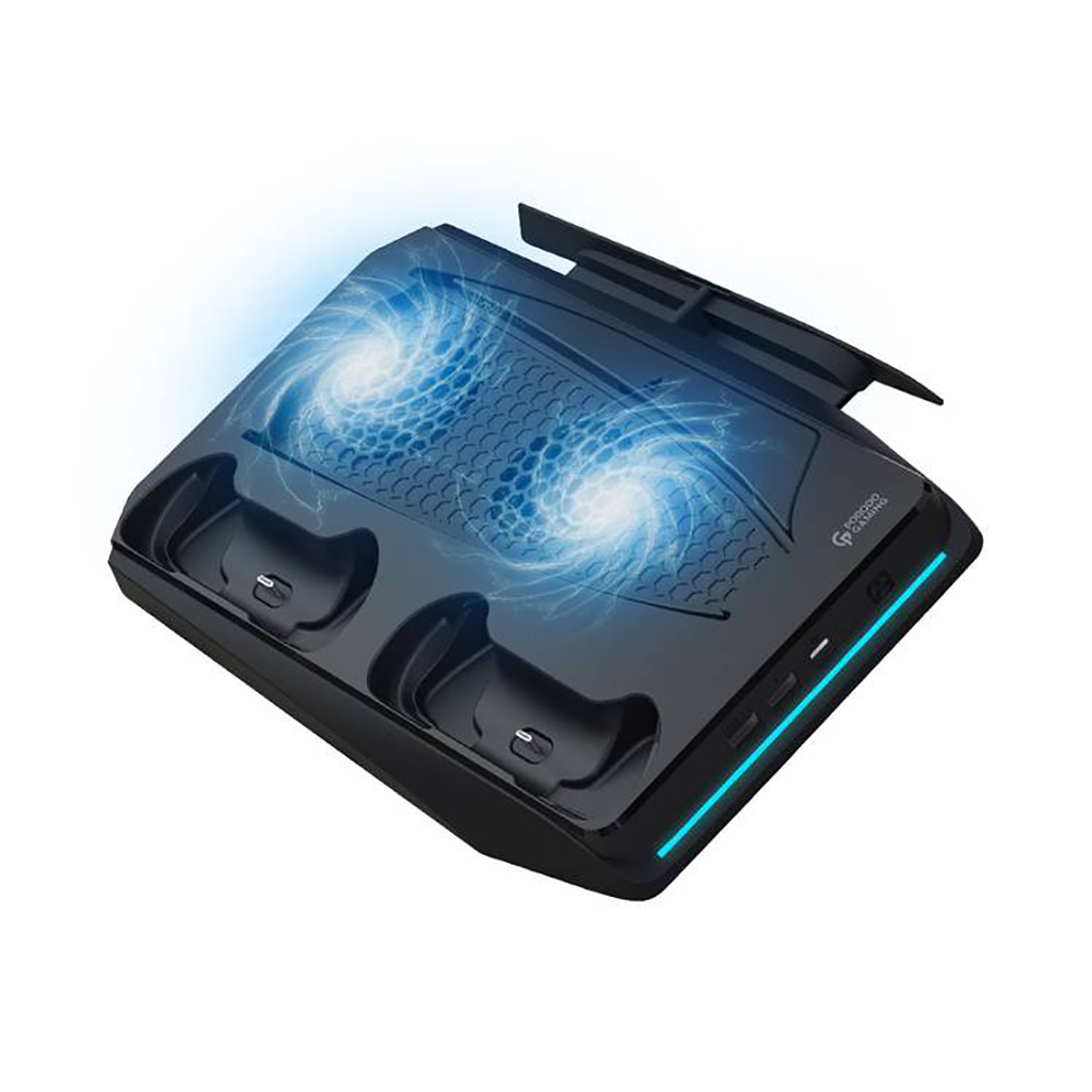 porodo-pdx114-multifunction-ps5-cooling-charging-stand-3-lev.png Porodo PDX114 Multifunction PS5 Cooling & Charging Stand – 3-Level Fan Speed, Dual Controller Dock, USB-C Power - Image 1