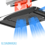 Porodo PDX116 – PS5 Multi‑Function Cooling & Charging Hub with RGB, Disc Storage & Headphone Stand - Image 3