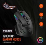 Porodo PDX320 12800 DPI Wired Gaming Mouse – 9 Programmable Buttons, 13 RGB Modes, 500Hz Polling Rate, - Image 4