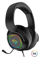 Porodo PDX418 RGB Gaming Headset – 50mm Drivers, Detachable Omni-Directional Microphone,